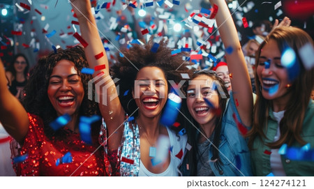Happy Diverse Group Of Multiethnic Female Colleague 124274121