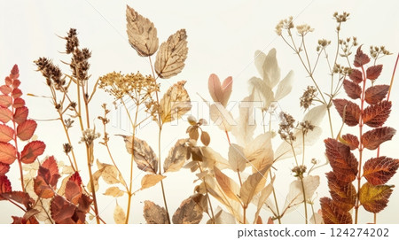 Collection Of Plant Specimens Preserved 124274202