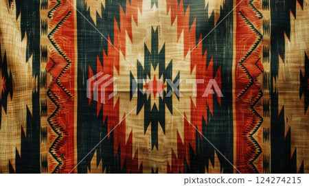 Indigenous People Traditional Textile Background 124274215