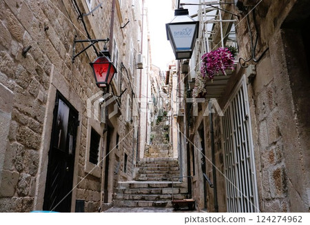 World Heritage Site Alleys of the Old Town of Dubrovnik, Croatia, Europe 124274962