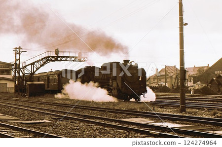 1969年D51牽引客運列車北海道函館本線俱知安站 檔案照片 老照片 檔案照片 1969年D51牽引客運列車北海道函館本線俱知安站 檔案照片 老照片 檔案照片 124274964