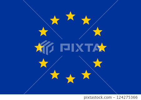 EU national official symbol flag. EU national official symbol flag. 124275366