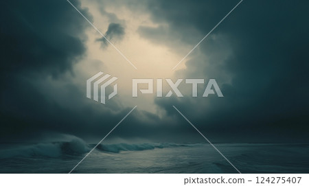 Cloudy sea 124275407