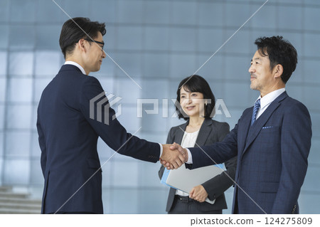 A businessman shaking hands A businessman shaking hands 124275809