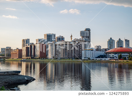 The waterfront of the city of Ekatirenburg. The waterfront of the city of Ekatirenburg. 124275893