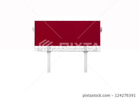 extra large Outdoor billboard with white background mock up. Copy space for advertisement. extra large Outdoor billboard with white background mock up. Copy space for advertisement. 124276391