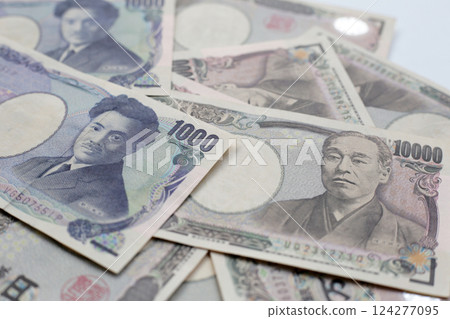 Japanese banknote yen, Japanese money 124277095