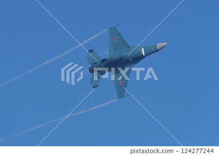 F-2 of the Air Self-Defense Force Flight Development Experiment Team performing a maneuver flight at the air festival 124277244