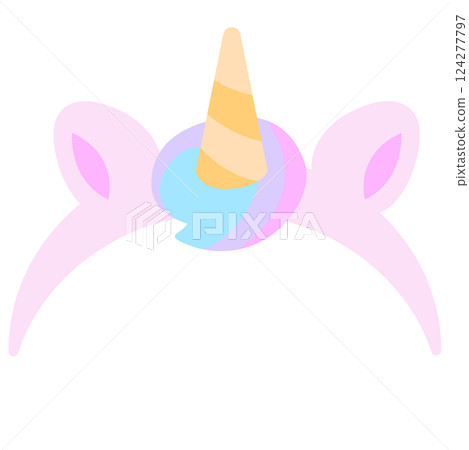 Simple illustration of a unicorn headband Simple illustration of a unicorn headband 124277797