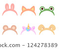 A simple illustration set of animal cosplay headbands 124278389