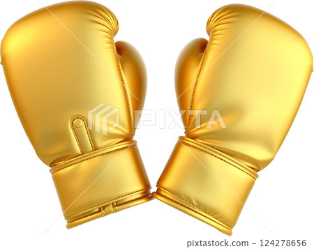 Golden boxing gloves 124278656