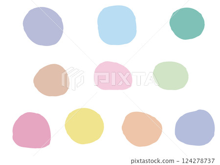 Illustrations of various distorted circles 124278737
