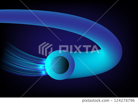 Abstract background with internet cable tube 124278796