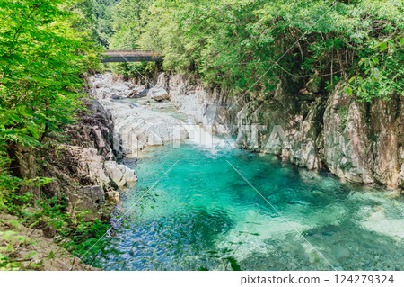 <Nagano> The beautiful scenery of the Atera Valley - Ushigafuchi - <Nagano> The beautiful scenery of the Atera Valley - Ushigafuchi - 124279324