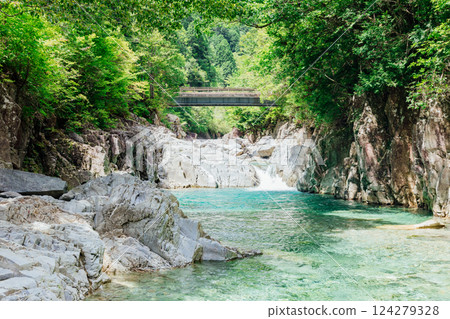 <Nagano> The beautiful scenery of the Atera Valley - Ushigafuchi - 124279328