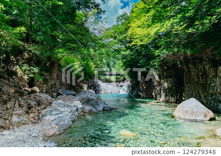 <Nagano> The beautiful scenery of the Atera Valley - Ushigafuchi - 124279348