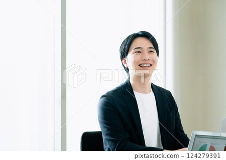 IT engineers having a group discussion IT engineers having a group discussion 124279391