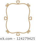 Square hand-drawn heart frame 124279425