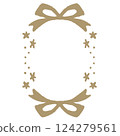 Girly hand-drawn ribbon frame 124279561
