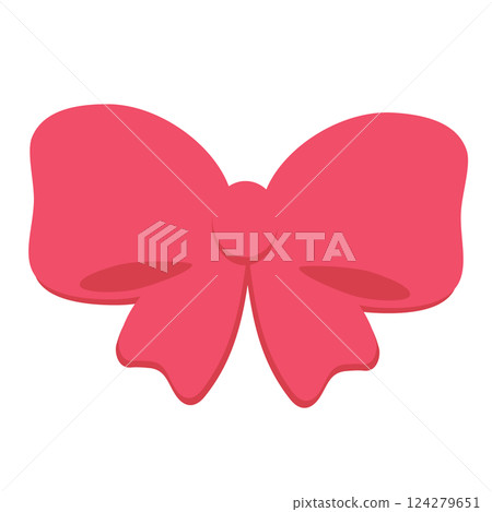 A simple illustration of a pink ribbon A simple illustration of a pink ribbon 124279651