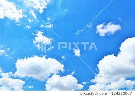 Summer blue sky and clouds Summer blue sky and clouds 124280007