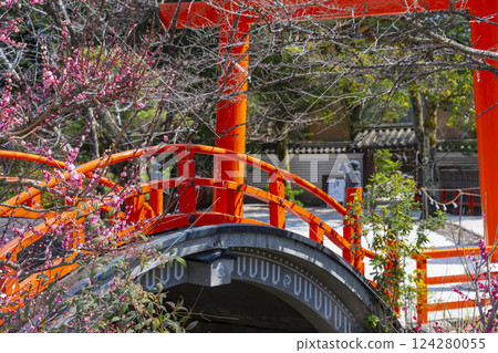 京都下鴨神社：光琳梅花與朱漆圓橋 124280055