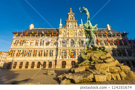 The City Hall (Stadhuis van Antwerpen) of Antwerp, Belgium The City Hall (Stadhuis van Antwerpen) of Antwerp, Belgium 124281674