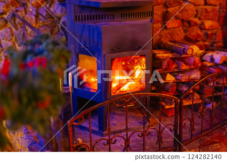 Fragment of the interior of a country house. The 124282140