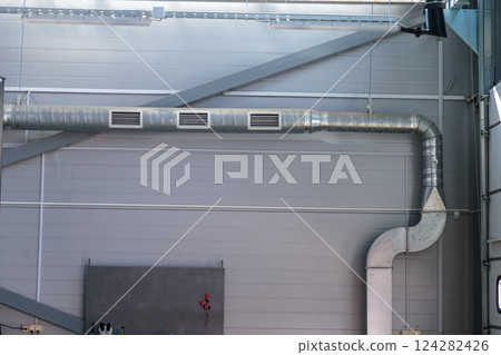 Heating pipe system in the warehouse of the Heating pipe system in the warehouse of the 124282426