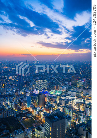 從池袋陽光城欣賞新宿的夜景 124282709