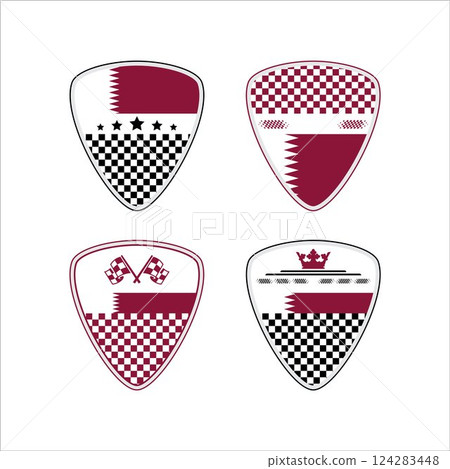 Qatar sport racing flags flat Qatar sport racing flags flat 124283448