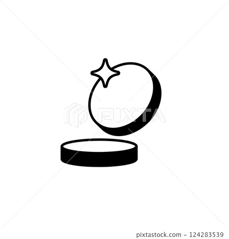 A stylish compact mirror with a beautiful star design, perfect for any occasion 124283539