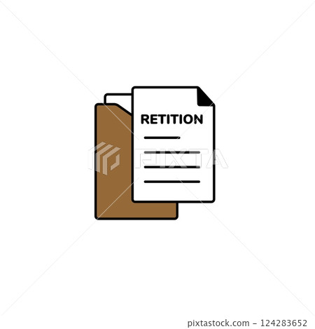Document folder with a labeled petition paper on top of it 124283652