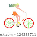 騎自行車的女人 124283711