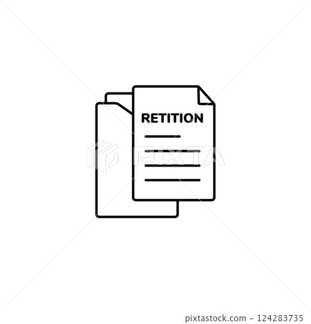 Set of legal documents with clip on top right corner showing word retition 124283735