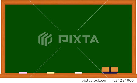 Simple chalkboard frame illustration 124284006