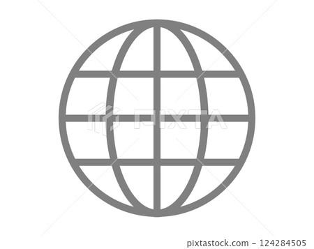 地球圖示(全球符號) 地球圖示(全球符號) 124284505