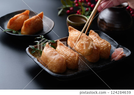 Inari sushi (dark image) 124284639