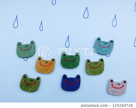 Frog handwritten characters Frog handwritten characters 124284726