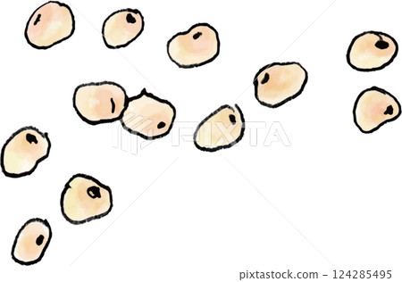 Soybean hand-drawn illustration 124285495