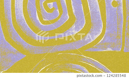 Gold brown swirl pattern on purple background, hand drawn swirl pattern, abstract painting expression, print-like expression of primitive pattern Gold brown swirl pattern on purple background, hand drawn swirl pattern, abstract painting expression, print-like expression of primitive pattern 124285548