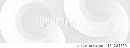 Minimal White Abstract Background with Overlapping Circular Shapes 124285753