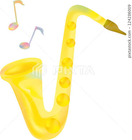 Saxophone watercolor style 124286009