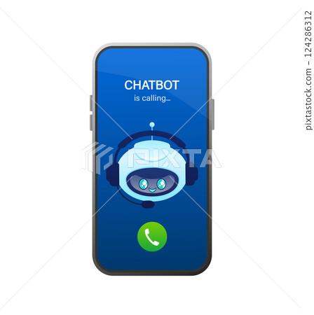 Flat chat bot for web design. Flat isometric vector illustration. Artificial intelligence 124286312