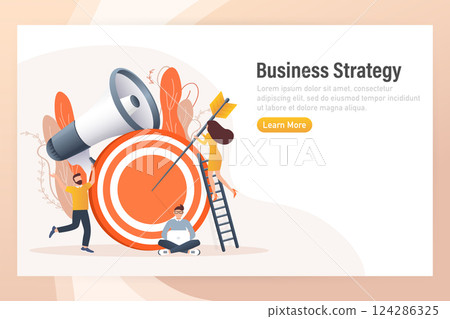 Business strategy target, great design for any purposes. Flat isometric vector illustration. Digital marketing illustration. Digital communication. Business strategy target, great design for any purposes. Flat isometric vector illustration. Digital marketing illustration. Digital communication. 124286325