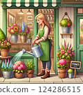 Florist watering 124286515