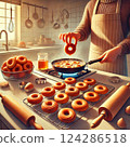 Homemade donut 124286518