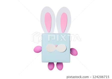 Easter, Cute bunny design for Easter fun, isolated on white, PNG 124286715