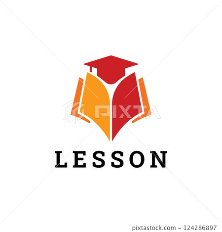 Lesson Academic Book Study Education Bachelor Toga Campus University Logo Template 124286897