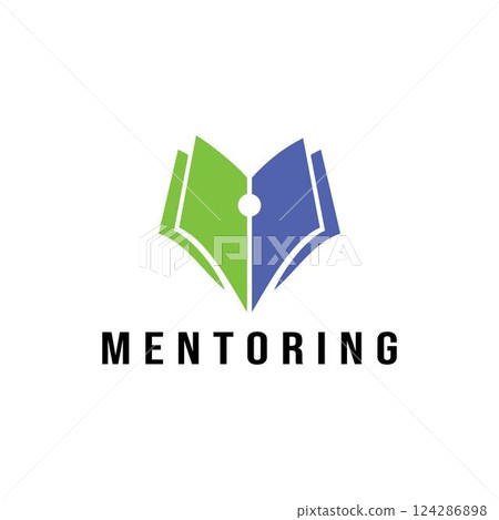 Mentoring Course Class Academic Book Study Education Logo Template 124286898